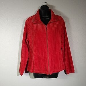 Woolrich Kinsdale Soft Ruby Zip Sweater LG‎